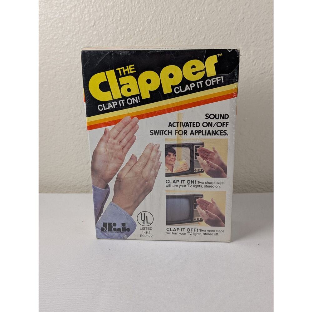 Vintage 1984 The Clapper Sound Activated On/Off Switch Joseph Enterprises New